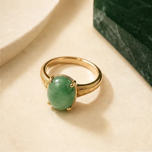 Apple Green Cabochon Ring